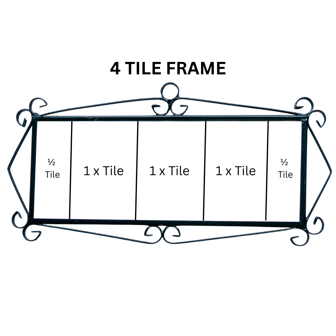 Acco Azul | Ceramic Door Number Tile & Frame – 5.5cm x 11cm (2.17" x 4.33")