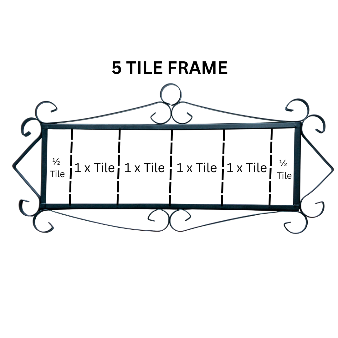 La Costa Black | Ceramic Door Number Tile & Frame – 7cm x 10cm (2.76" x 3.94")