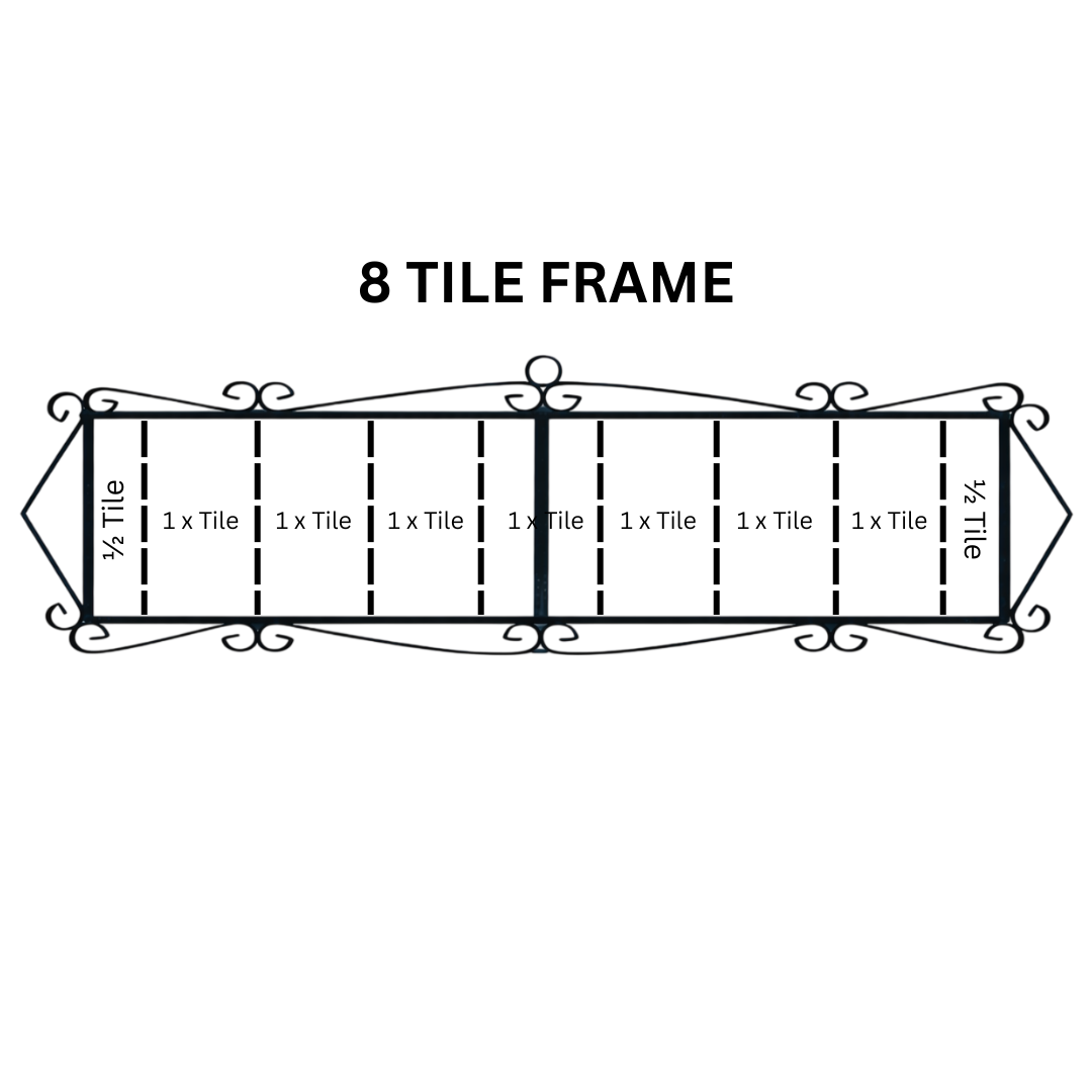 Acco Azul | Ceramic Door Number Tile & Frame – 5.5cm x 11cm (2.17" x 4.33")