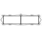 Marbella | Numéro de porte en céramique avec cadre – 5,5 cm x 11 cm (2,17 po x 4,33 po) 