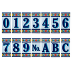 Calpe Ceramic House Number Tile Plaque & Frame – 5.5cm x 11cm (2.17" x 4.33")