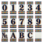 Canarias Ceramic House Number Tile Plaque & Frame – 5.5cm x 11cm (2.17" x 4.33")
