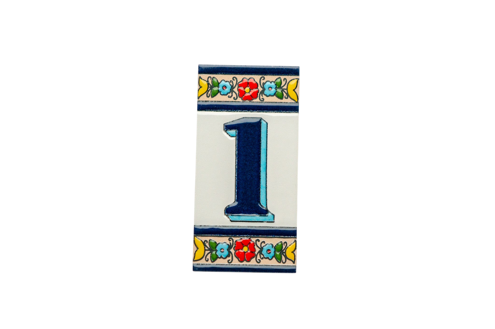 Calpe | Ceramic Door Number Tile & Frame – 5.5cm x 11cm (2.17" x 4.33")