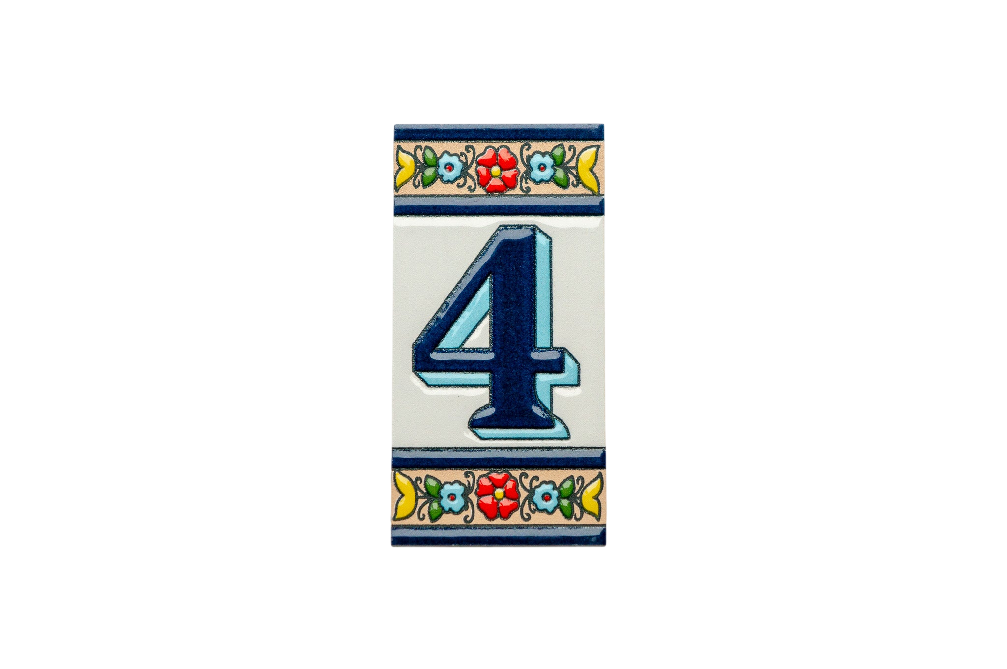Calpe | Ceramic Door Number Tile & Frame – 5.5cm x 11cm (2.17" x 4.33")