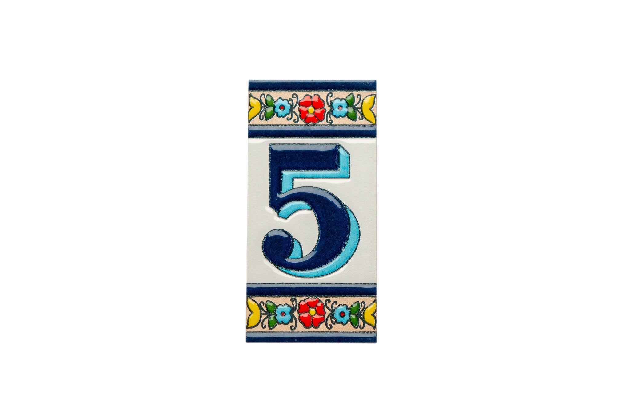 Calpe | Ceramic Door Number Tile & Frame – 5.5cm x 11cm (2.17" x 4.33")