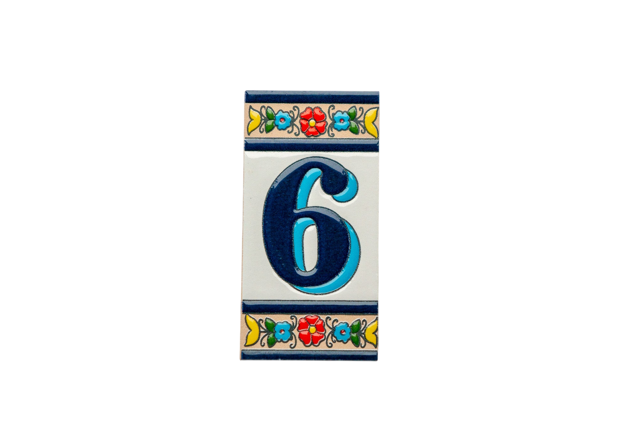 Calpe | Ceramic Door Number Tile & Frame – 5.5cm x 11cm (2.17" x 4.33")