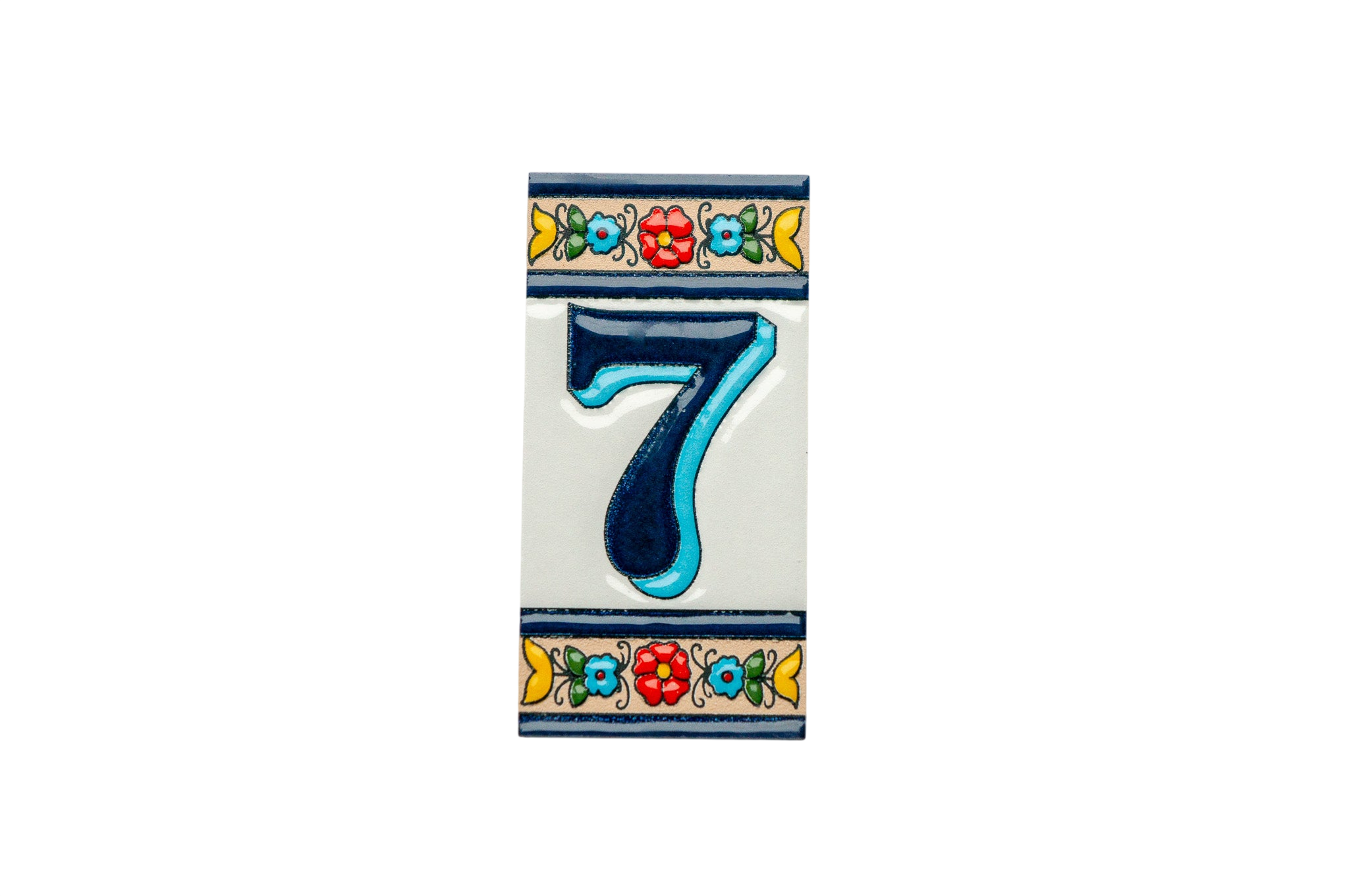 Calpe | Ceramic Door Number Tile & Frame – 5.5cm x 11cm (2.17" x 4.33")