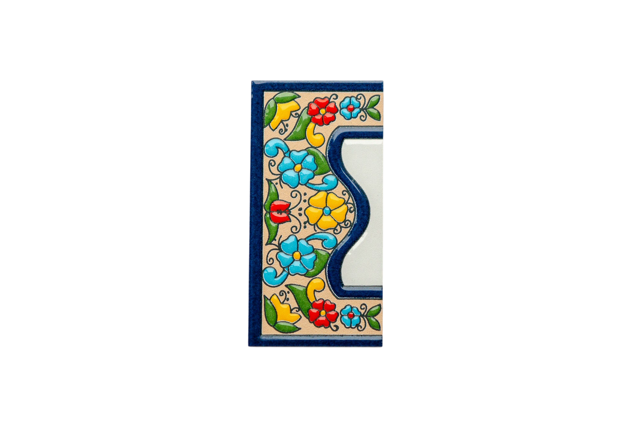 Calpe | Ceramic Door Number Tile & Frame – 5.5cm x 11cm (2.17" x 4.33")