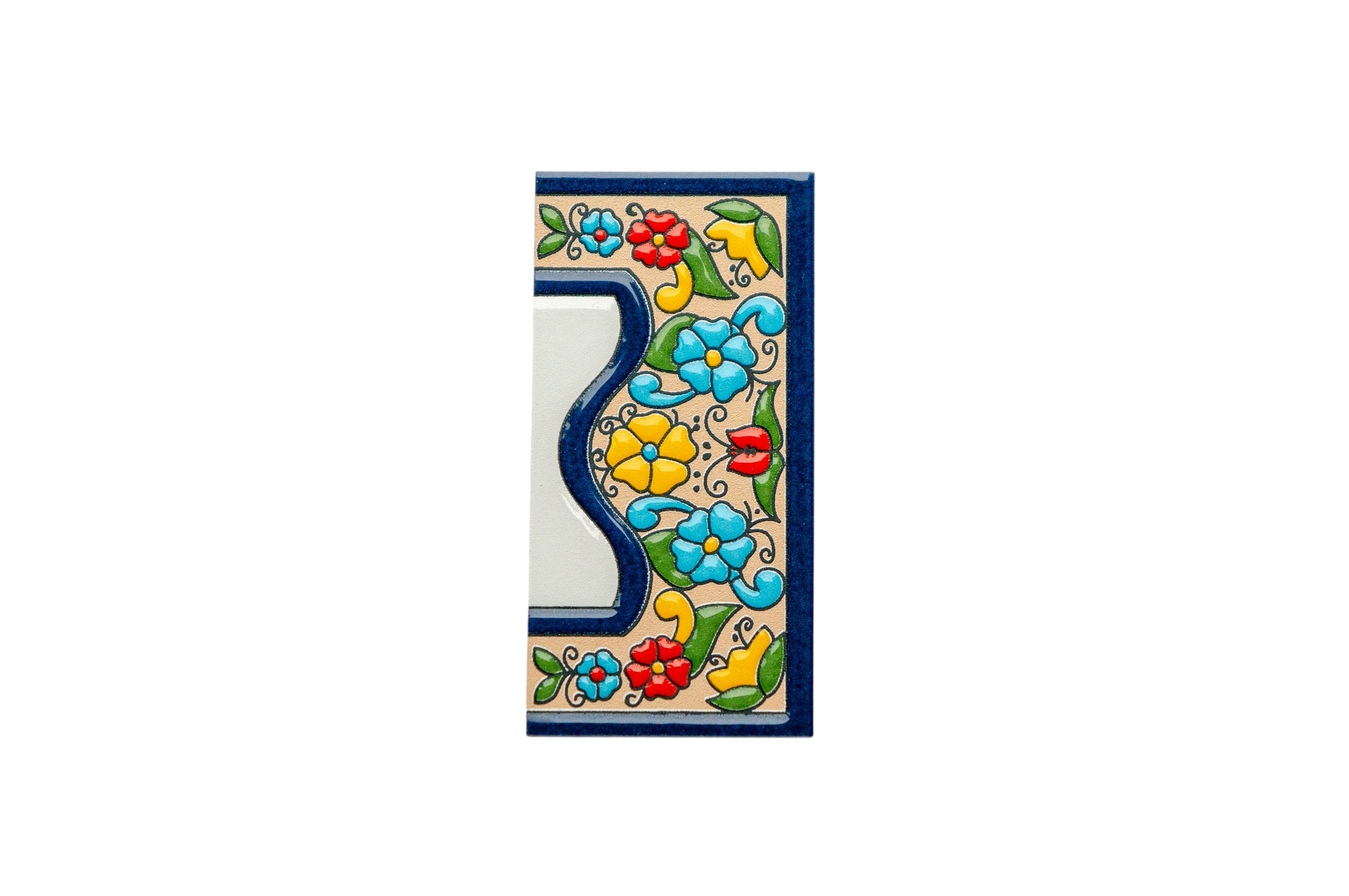 Calpe | Ceramic Door Number Tile & Frame – 5.5cm x 11cm (2.17" x 4.33")
