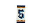 Marine | Numéro de porte en céramique avec cadre – 5,5 cm x 11 cm (2,17 po x 4,33 po)