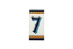 Marine | Numéro de porte en céramique avec cadre – 5,5 cm x 11 cm (2,17 po x 4,33 po)