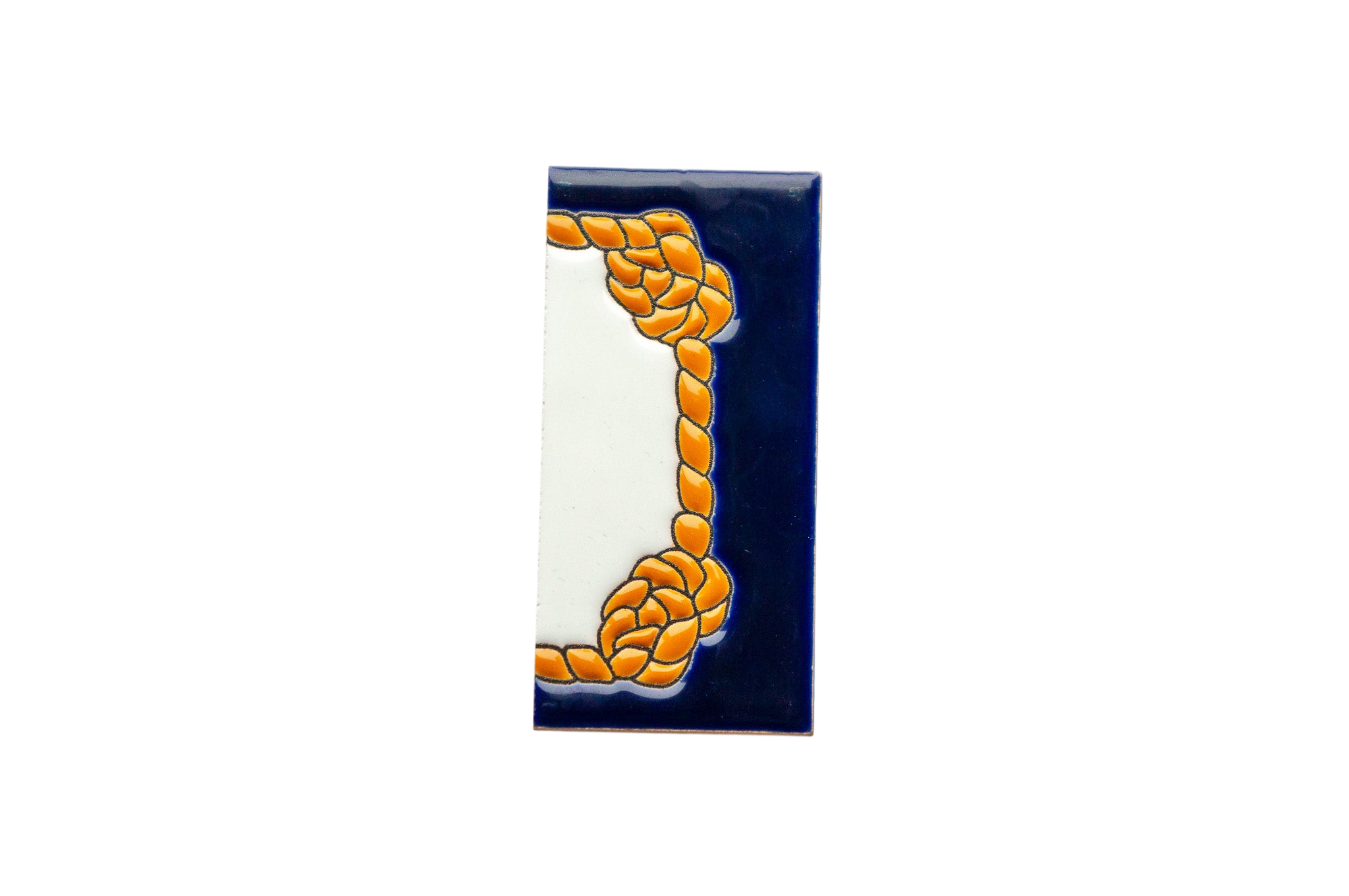 Marine | Numéro de porte en céramique avec cadre – 5,5 cm x 11 cm (2,17 po x 4,33 po)
