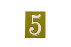La Costa Olive | Ceramic Door Number Tile & Frame – 7cm x 10cm (2.76" x 3.94")