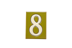 La Costa Olive | Ceramic Door Number Tile & Frame – 7cm x 10cm (2.76" x 3.94")