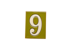 La Costa Olive | Ceramic Door Number Tile & Frame – 7cm x 10cm (2.76" x 3.94")