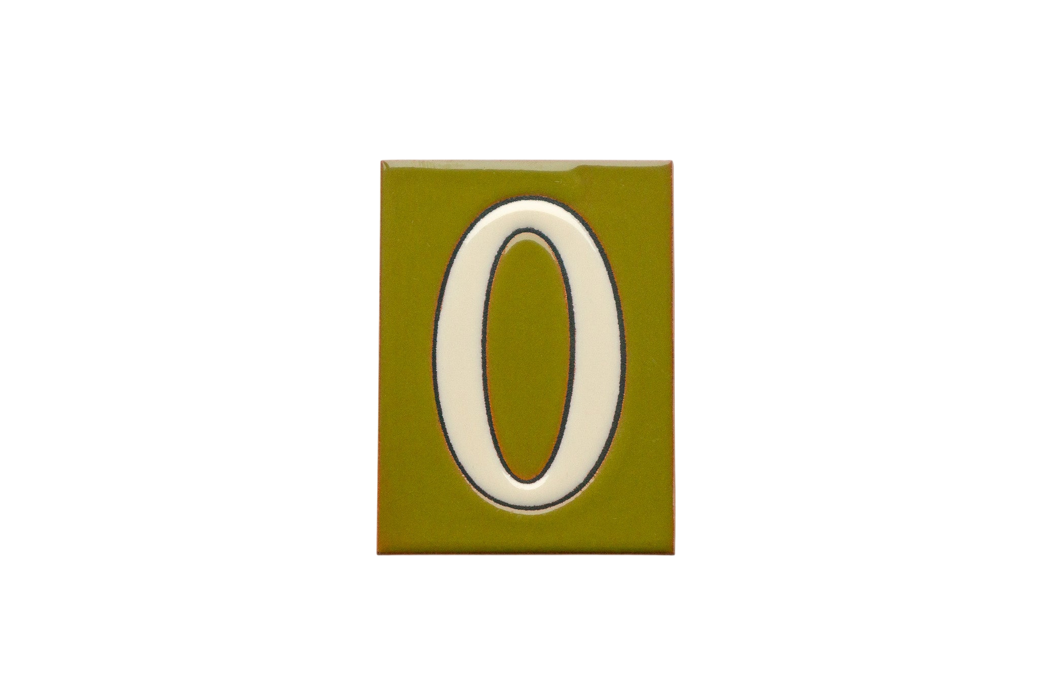 La Costa Olive | Ceramic Door Number Tile & Frame – 7cm x 10cm (2.76" x 3.94")
