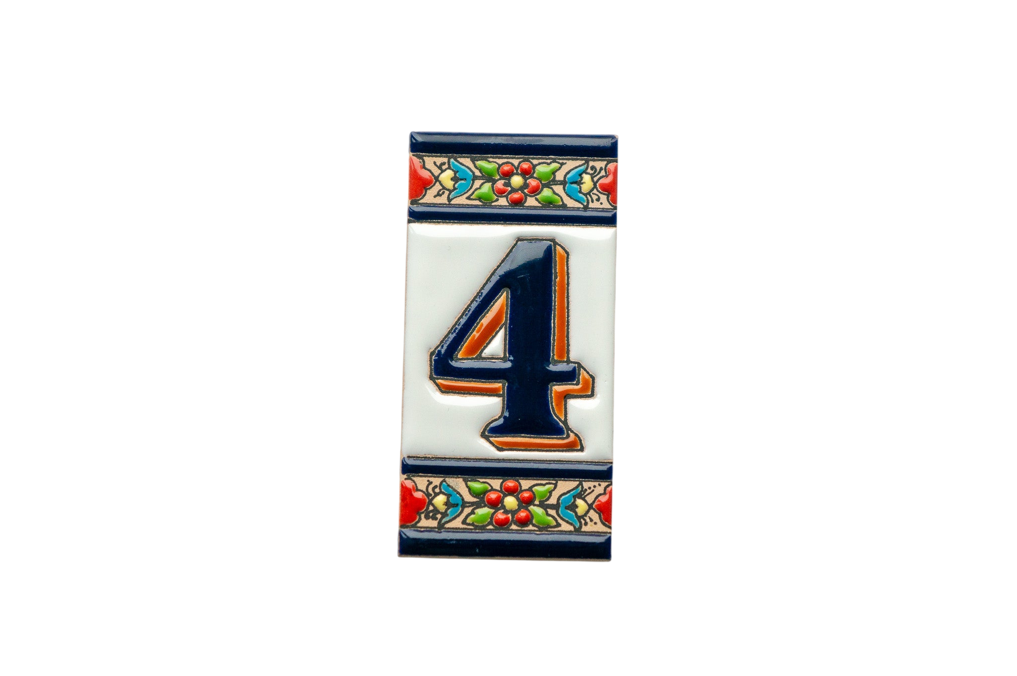 Canarias | Ceramic Door Number Tile & Frame – 5.5cm x 11cm (2.17" x 4.33")