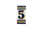 Canarias | Ceramic Door Number Tile & Frame – 5.5cm x 11cm (2.17" x 4.33")