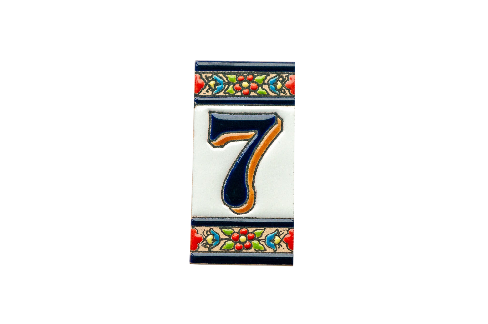 Canarias | Ceramic Door Number Tile & Frame – 5.5cm x 11cm (2.17" x 4.33")