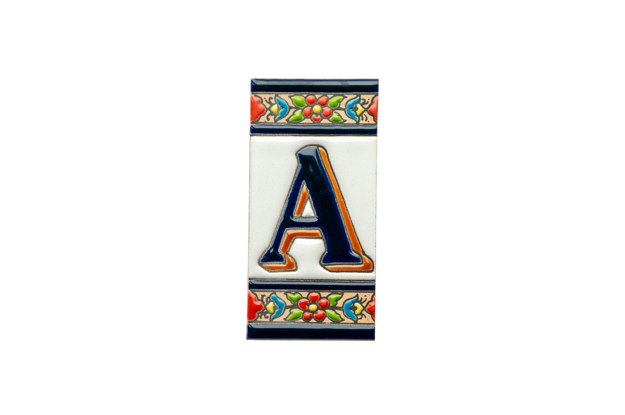 Canarias | Ceramic Door Number Tile & Frame – 5.5cm x 11cm (2.17" x 4.33")