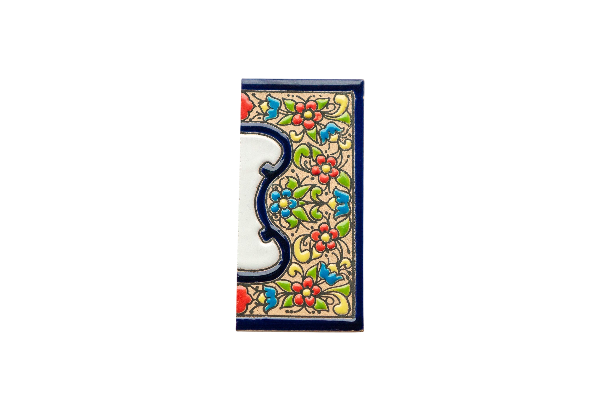 Canarias | Ceramic Door Number Tile & Frame – 5.5cm x 11cm (2.17" x 4.33")