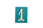 La Costa Blue | Ceramic Door Number Tile & Frame – 7cm x 10cm (2.76" x 3.94")