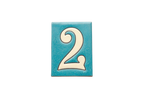 La Costa Blue | Ceramic Door Number Tile & Frame – 7cm x 10cm (2.76" x 3.94")