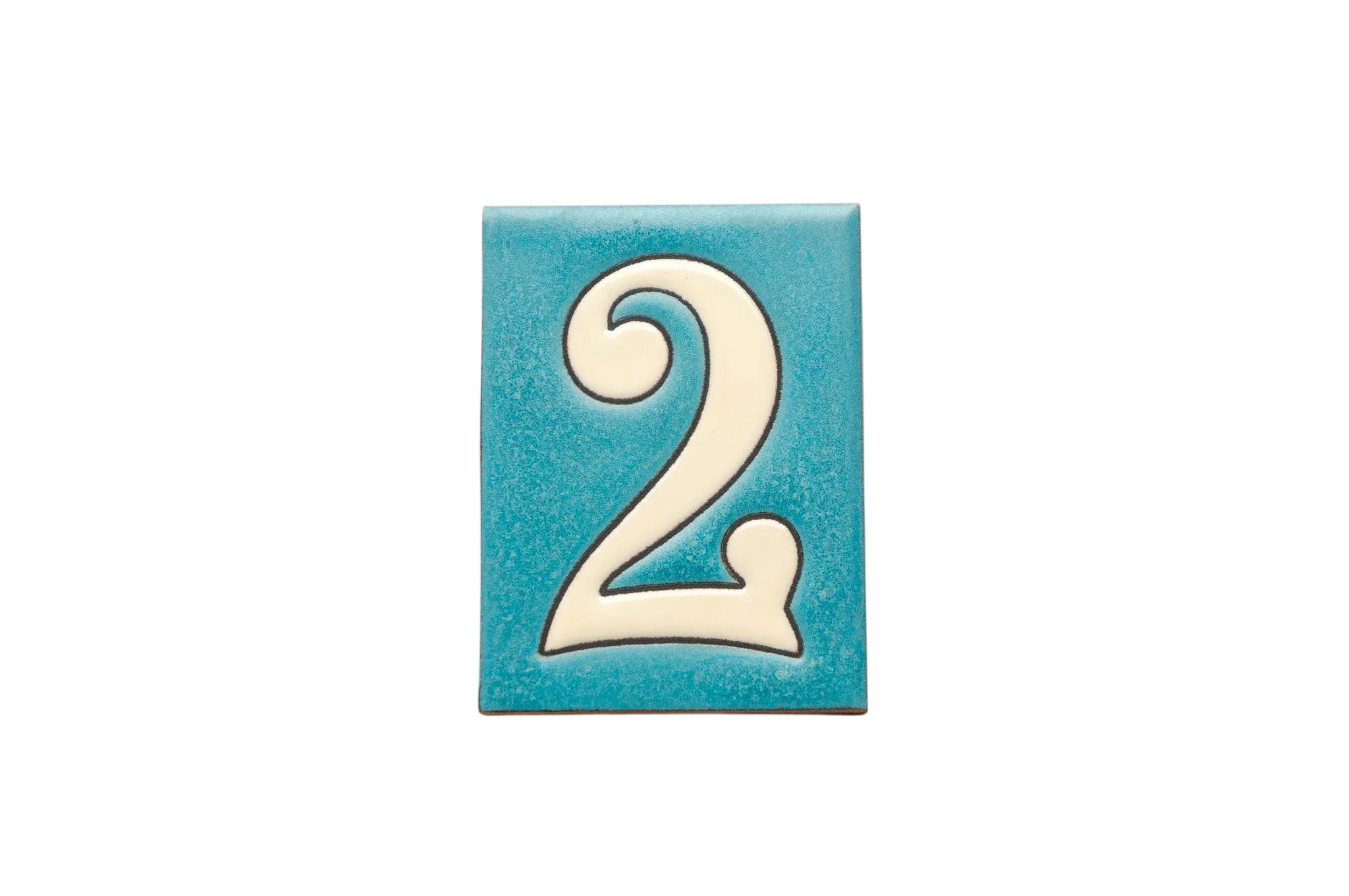 La Costa Blue | Ceramic Door Number Tile & Frame – 7cm x 10cm (2.76" x 3.94")