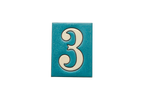 La Costa Blue | Ceramic Door Number Tile & Frame – 7cm x 10cm (2.76" x 3.94")