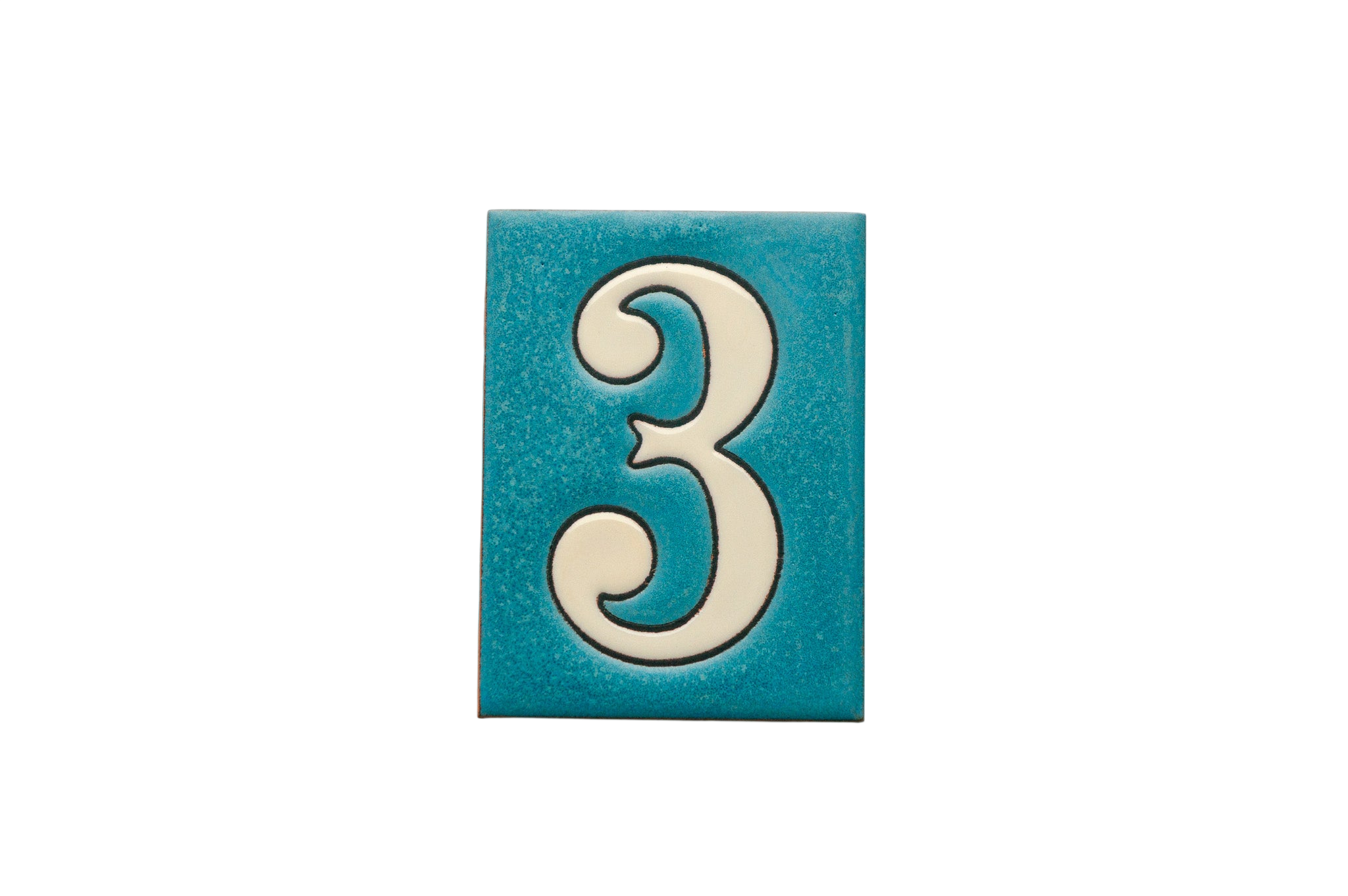 La Costa Blue | Ceramic Door Number Tile & Frame – 7cm x 10cm (2.76" x 3.94")