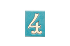 La Costa Blue | Ceramic Door Number Tile & Frame – 7cm x 10cm (2.76" x 3.94")