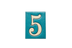 La Costa Blue | Ceramic Door Number Tile & Frame – 7cm x 10cm (2.76" x 3.94")