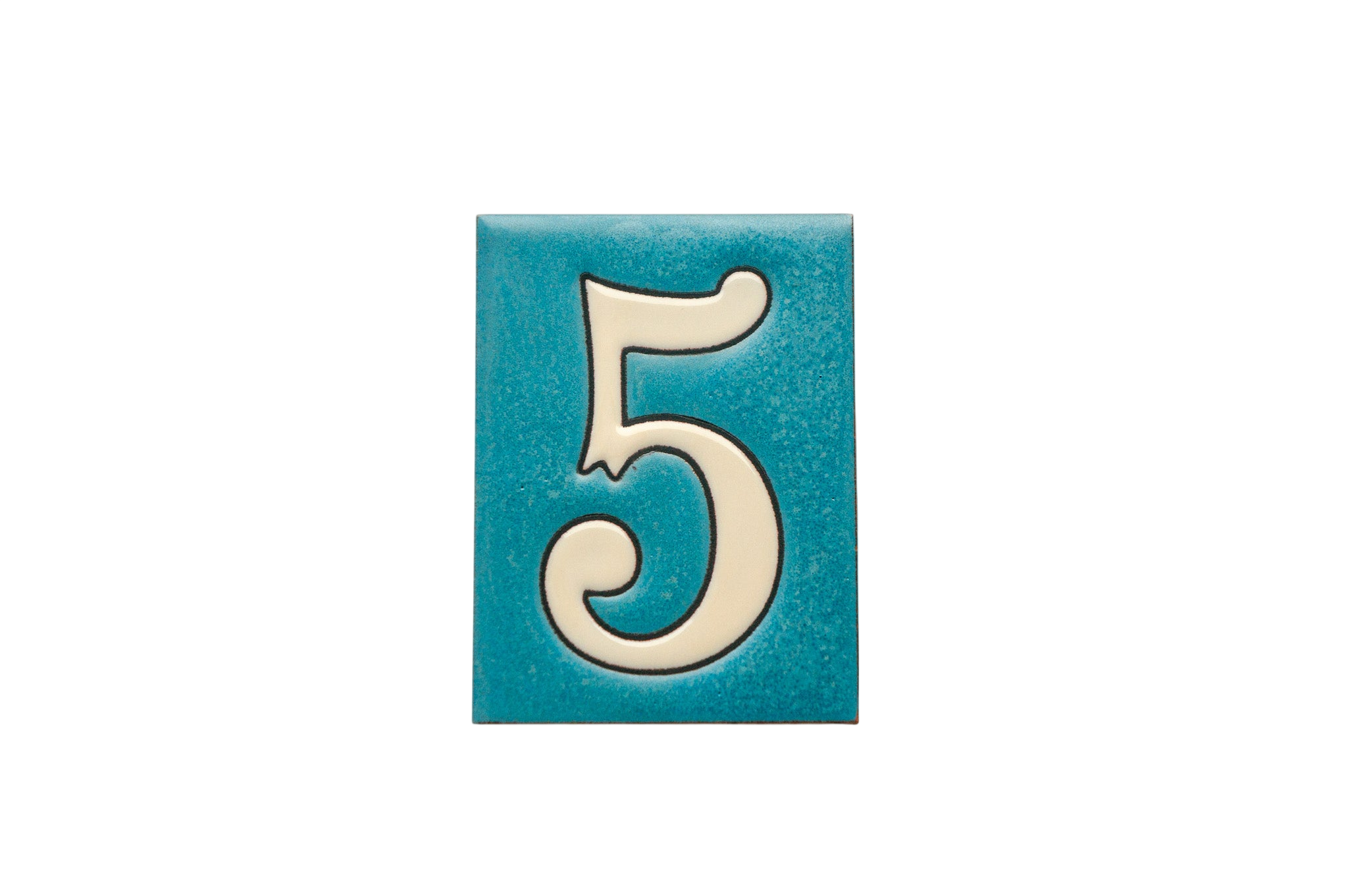 La Costa Blue | Ceramic Door Number Tile & Frame – 7cm x 10cm (2.76" x 3.94")