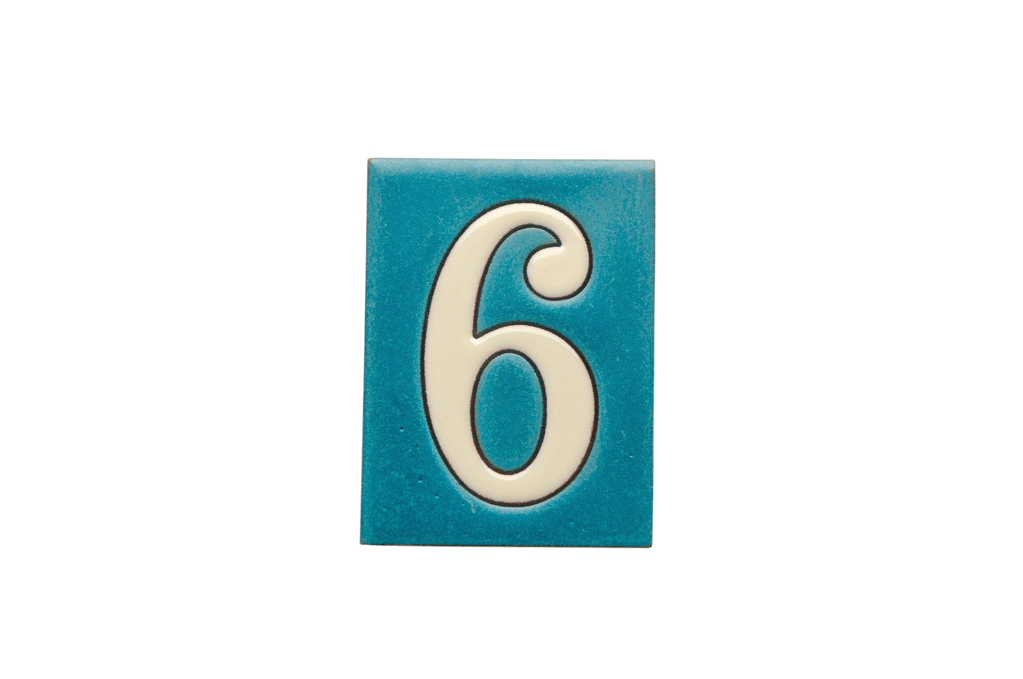 La Costa Blue | Ceramic Door Number Tile & Frame – 7cm x 10cm (2.76" x 3.94")