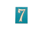 La Costa Blue | Ceramic Door Number Tile & Frame – 7cm x 10cm (2.76" x 3.94")