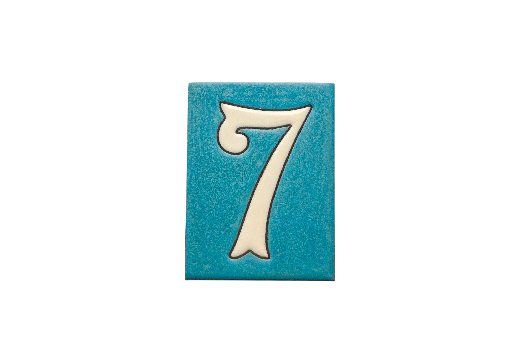 La Costa Blue | Ceramic Door Number Tile & Frame – 7cm x 10cm (2.76" x 3.94")