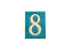 La Costa Blue | Ceramic Door Number Tile & Frame – 7cm x 10cm (2.76" x 3.94")
