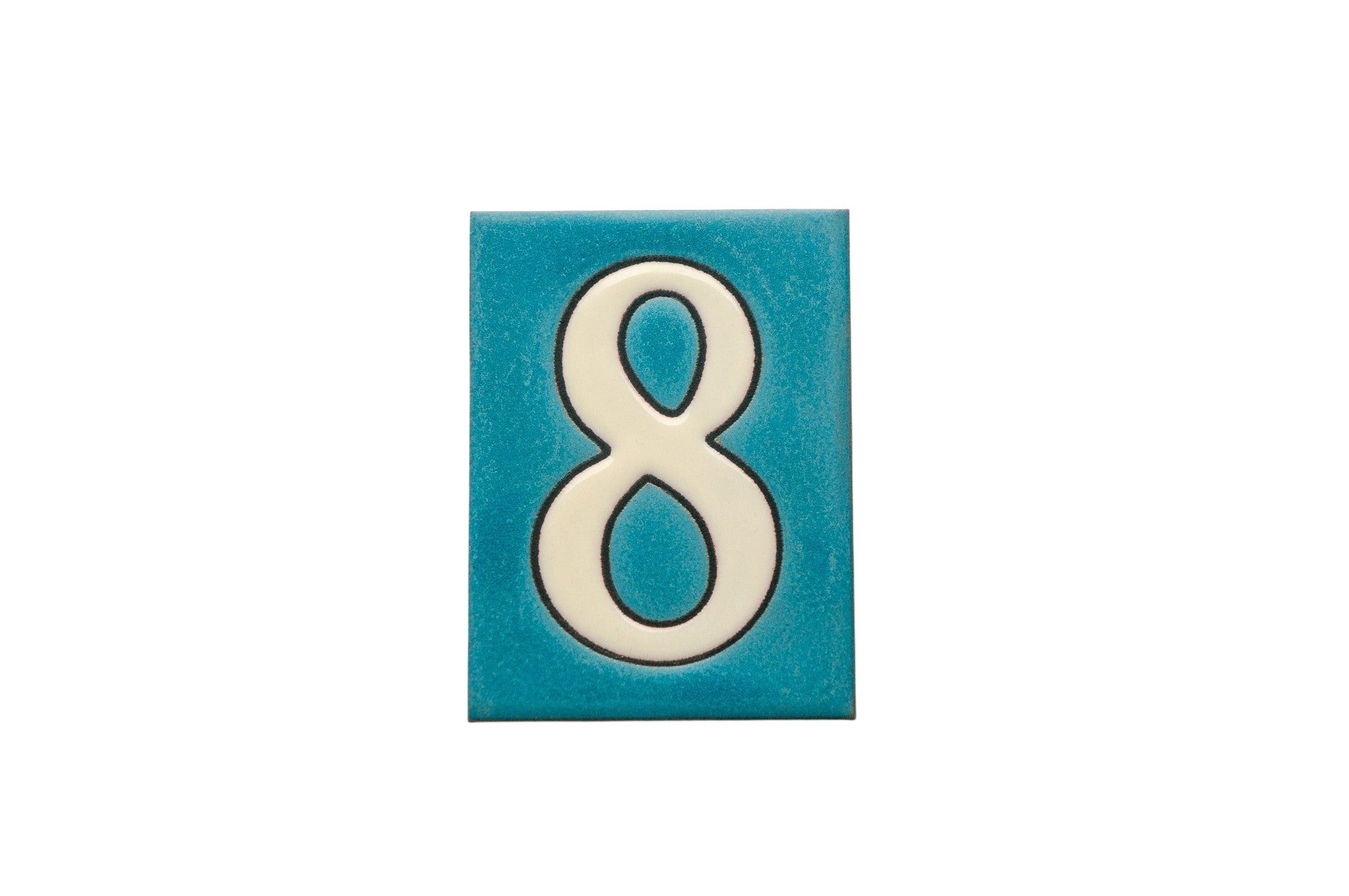 La Costa Blue | Ceramic Door Number Tile & Frame – 7cm x 10cm (2.76" x 3.94")