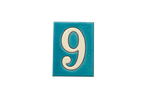 La Costa Blue | Ceramic Door Number Tile & Frame – 7cm x 10cm (2.76" x 3.94")
