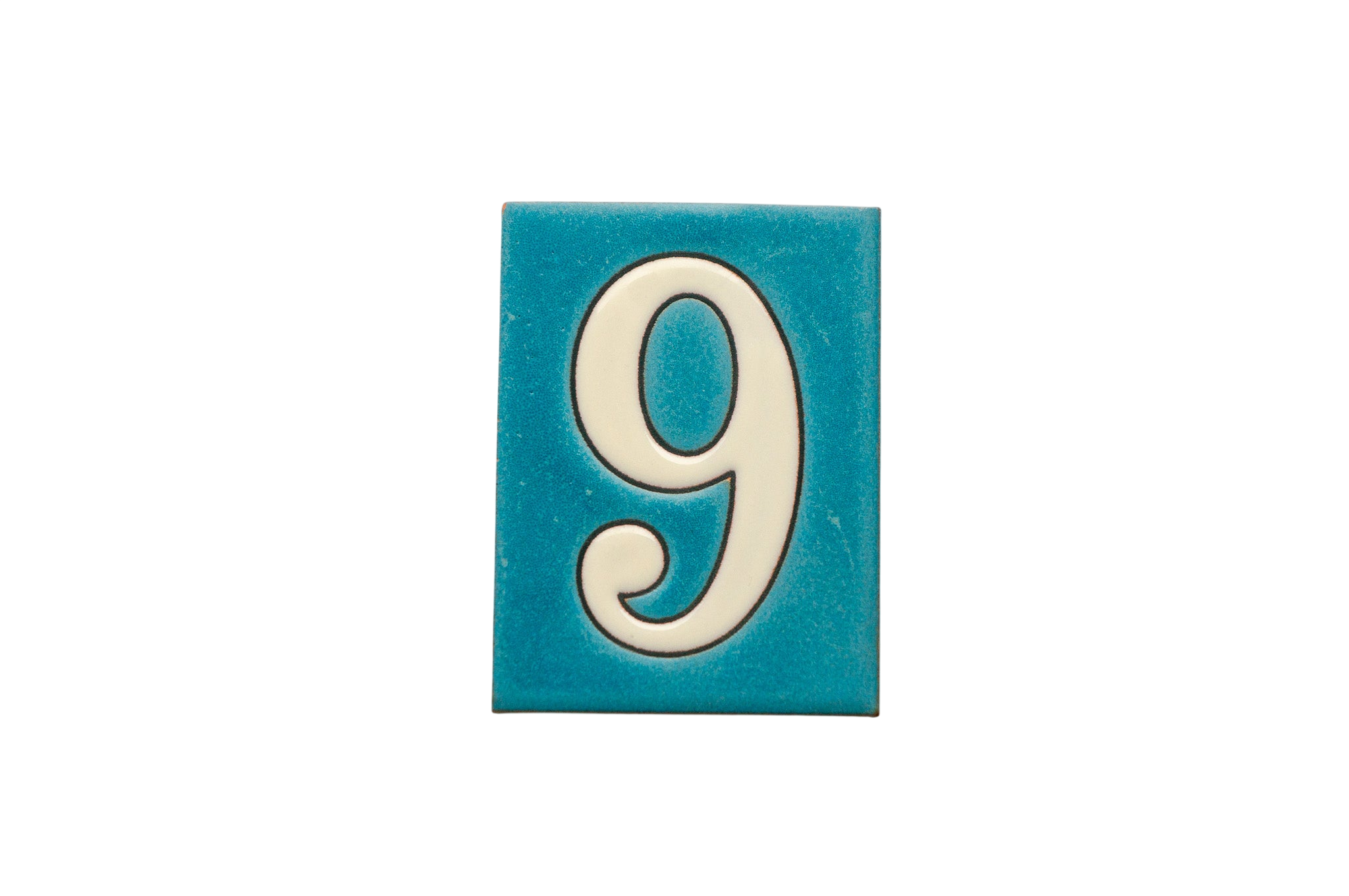 La Costa Blue | Ceramic Door Number Tile & Frame – 7cm x 10cm (2.76" x 3.94")