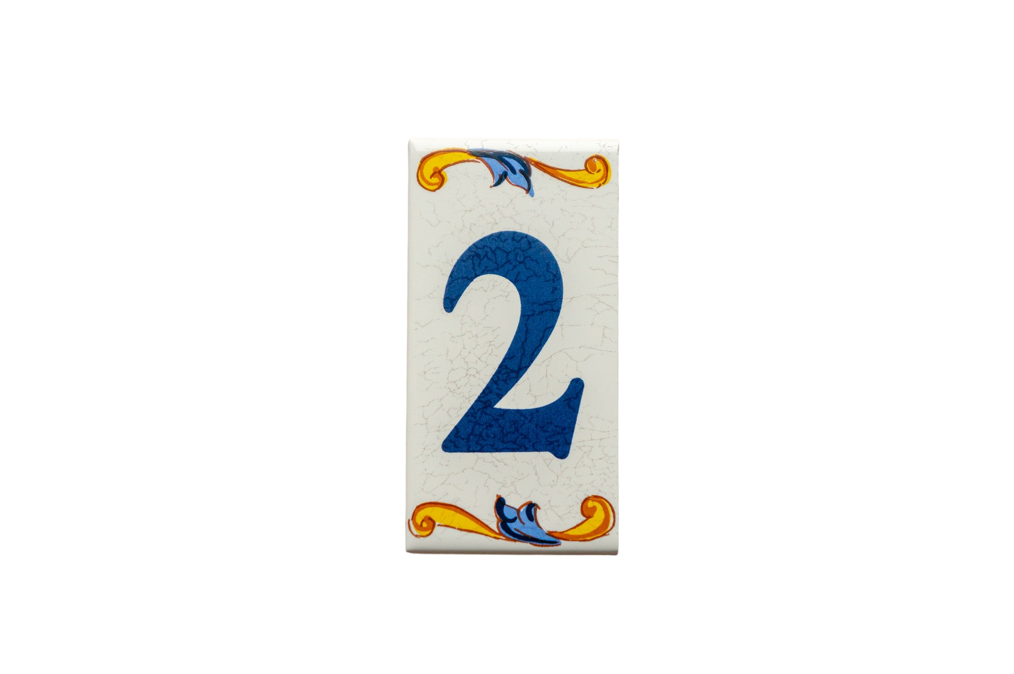 Lisa Croquets | Numéro de porte en céramique avec cadre – 5,5 cm x 11 cm (2,17 po x 4,33 po)