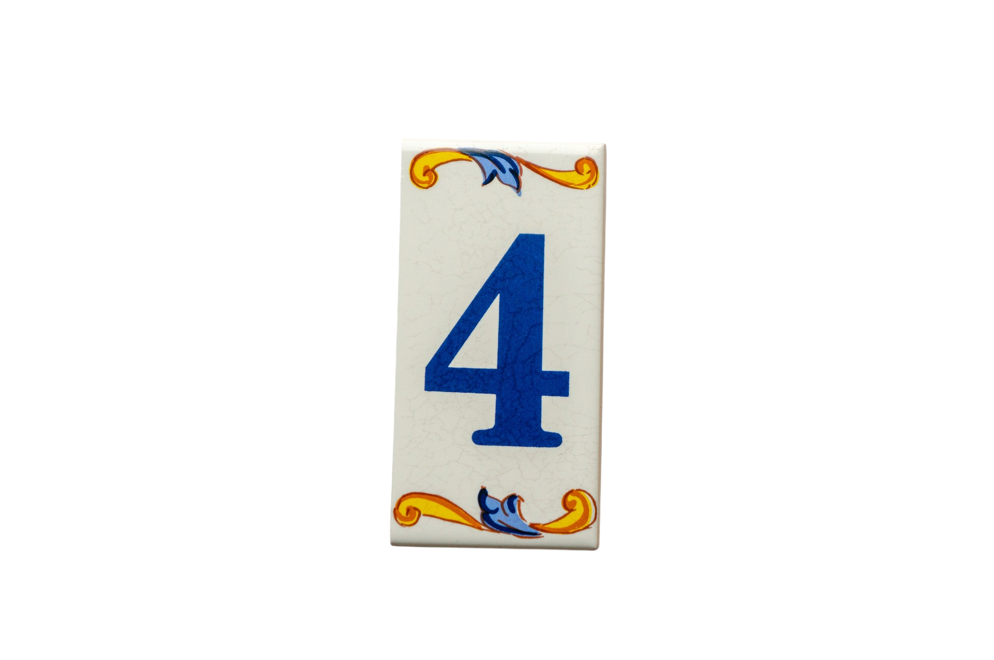 Lisa Croquets | Numéro de porte en céramique avec cadre – 5,5 cm x 11 cm (2,17 po x 4,33 po)