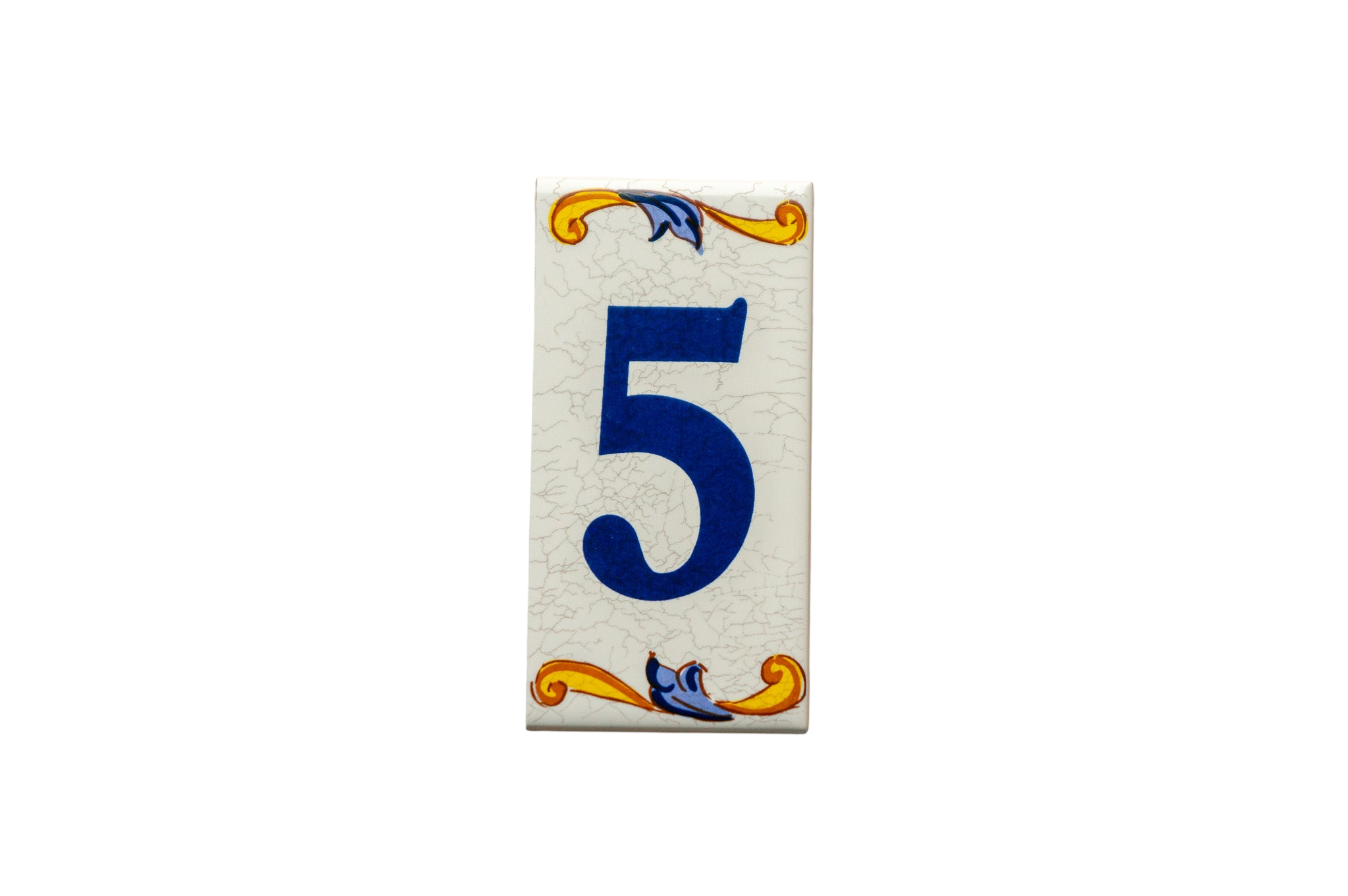 Lisa Croquets | Numéro de porte en céramique avec cadre – 5,5 cm x 11 cm (2,17 po x 4,33 po)