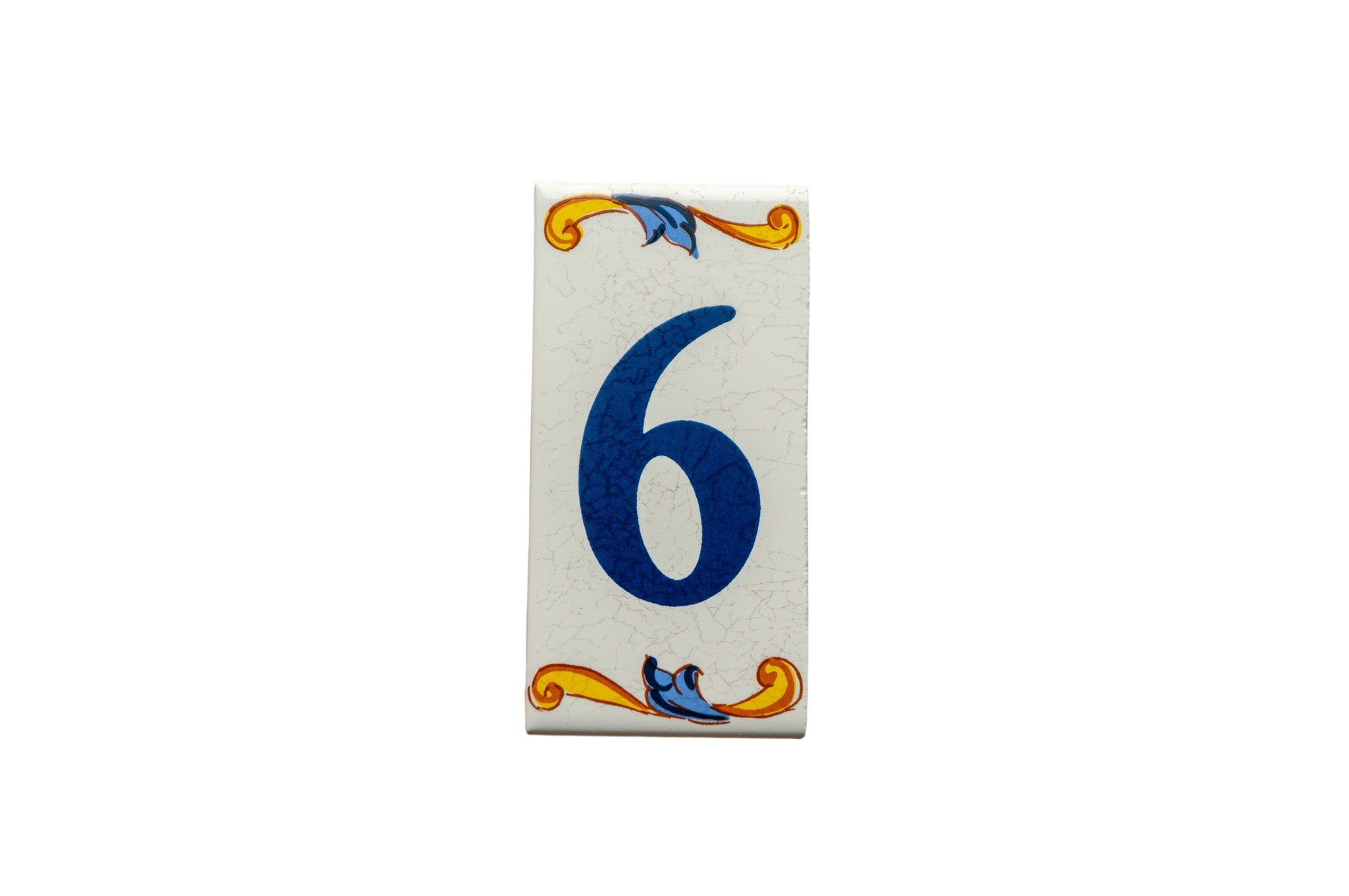 Lisa Croquets | Numéro de porte en céramique avec cadre – 5,5 cm x 11 cm (2,17 po x 4,33 po)