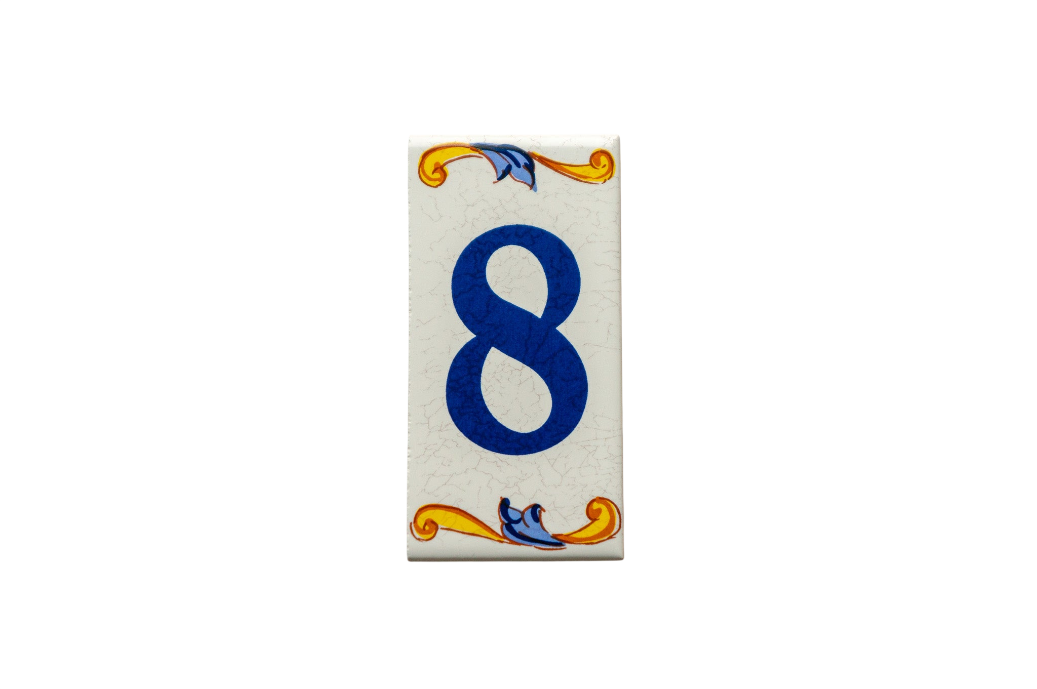 Lisa Croquets | Numéro de porte en céramique avec cadre – 5,5 cm x 11 cm (2,17 po x 4,33 po)