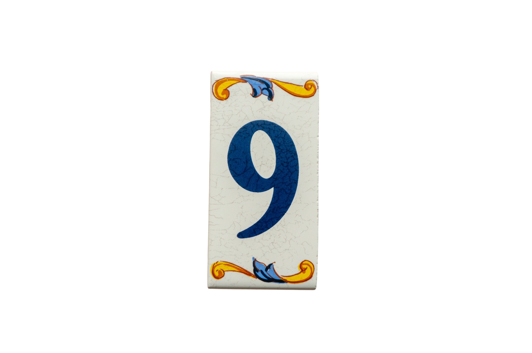 Lisa Croquets | Numéro de porte en céramique avec cadre – 5,5 cm x 11 cm (2,17 po x 4,33 po)