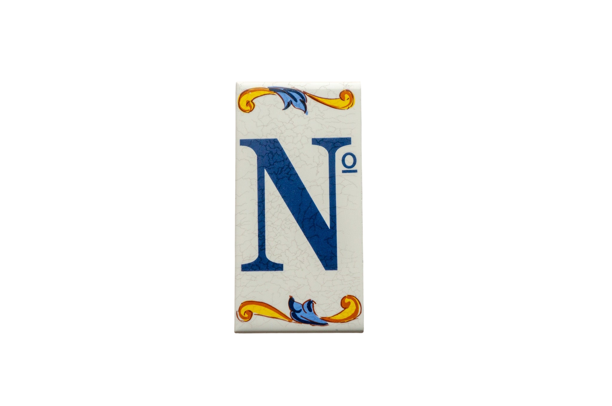 Lisa Croquets | Numéro de porte en céramique avec cadre – 5,5 cm x 11 cm (2,17 po x 4,33 po)