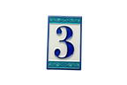 Greek | Ceramic Door Number Tile & Frame – 7cm x 11cm (2.76" x 4.33")