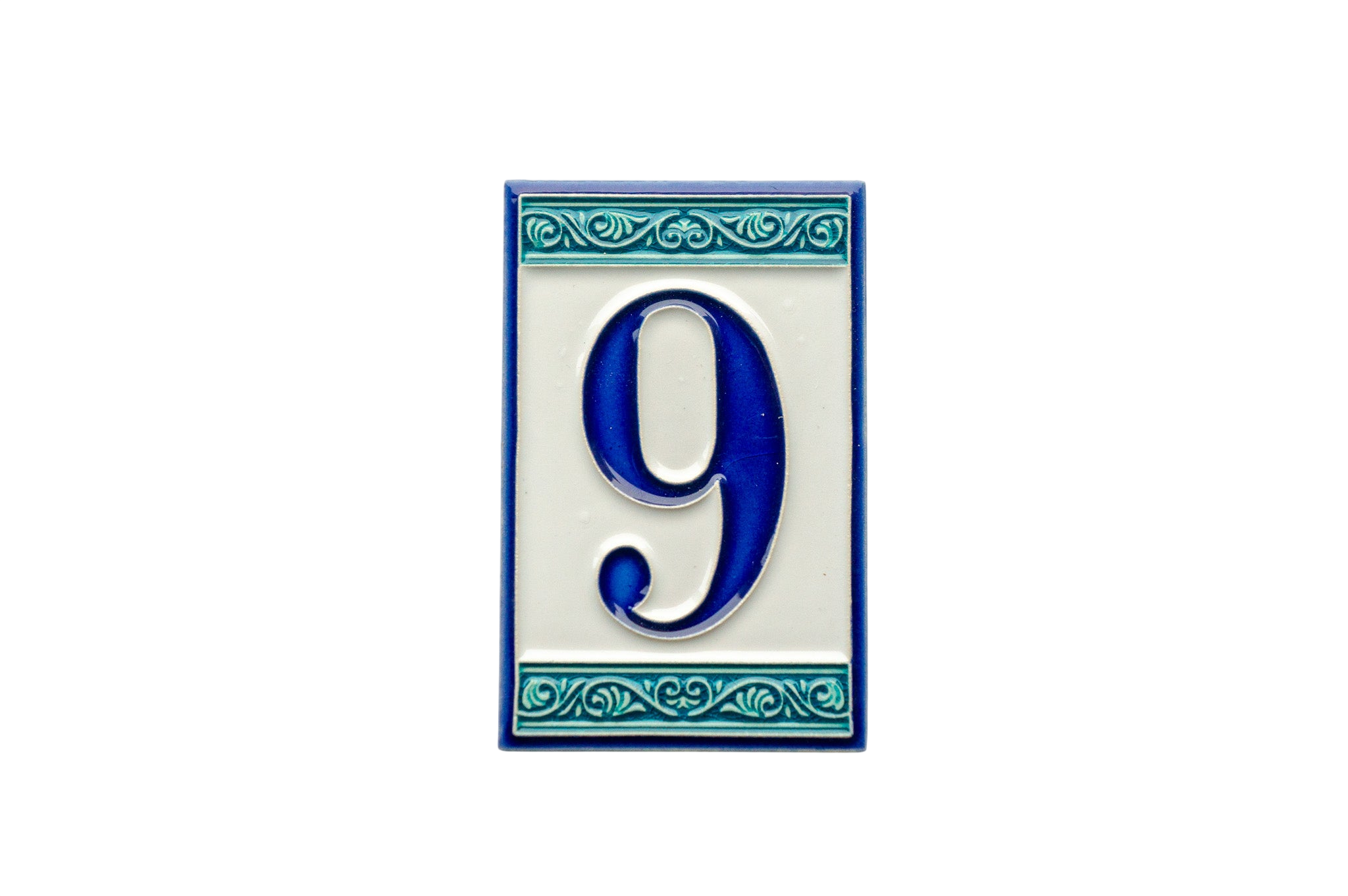 Greek | Ceramic Door Number Tile & Frame – 7cm x 11cm (2.76" x 4.33")