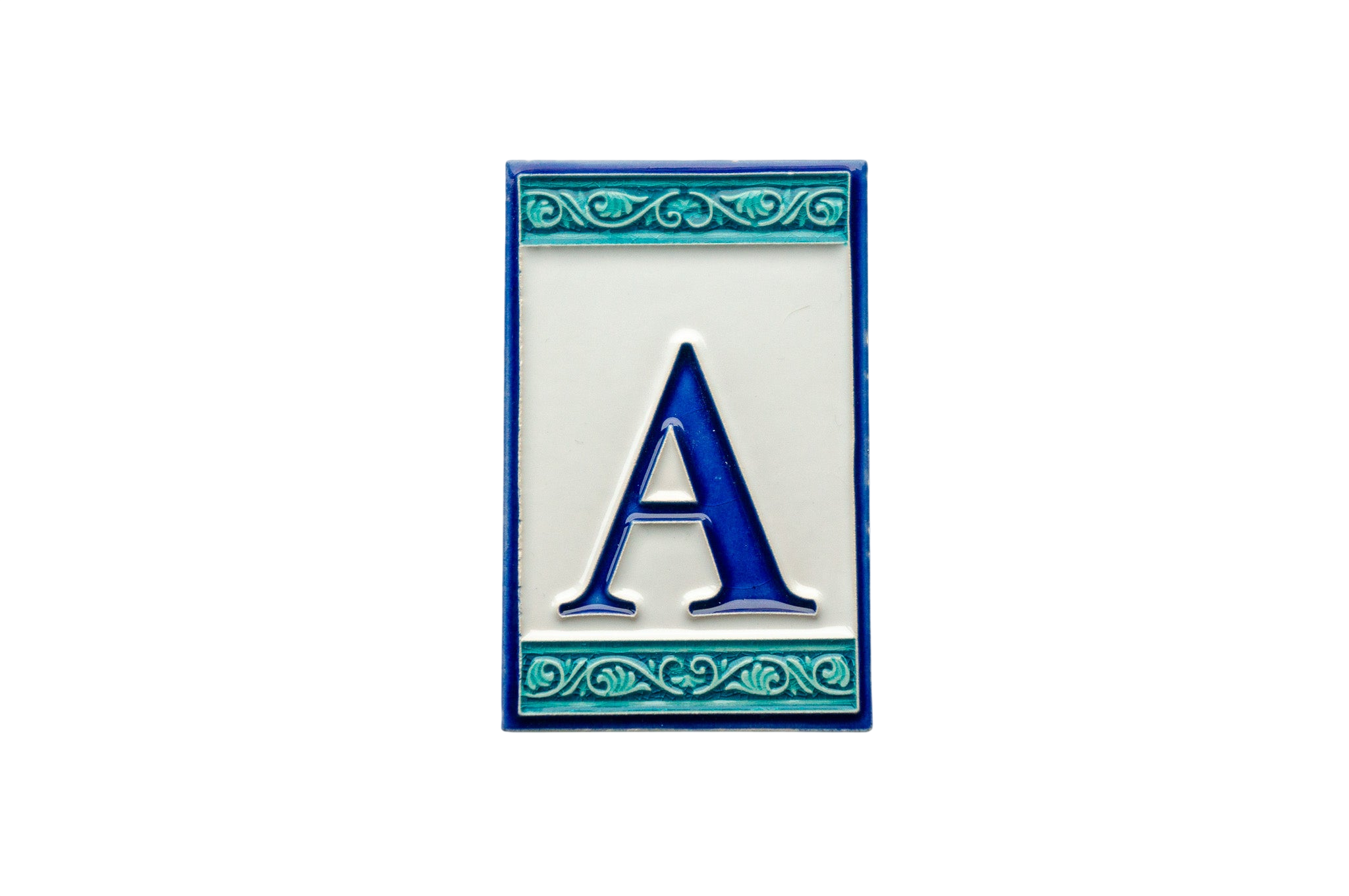 Greek | Ceramic Door Number Tile & Frame – 7cm x 11cm (2.76" x 4.33")